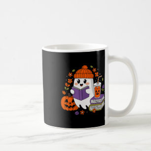 Taza De Café Halloween Ghost Reading Book Amantes del café fant