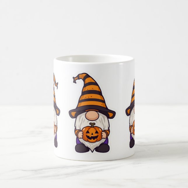 Taza De Café Halloween Gnome Mug | Cute Pumpkin Coffee Cup (Centro)