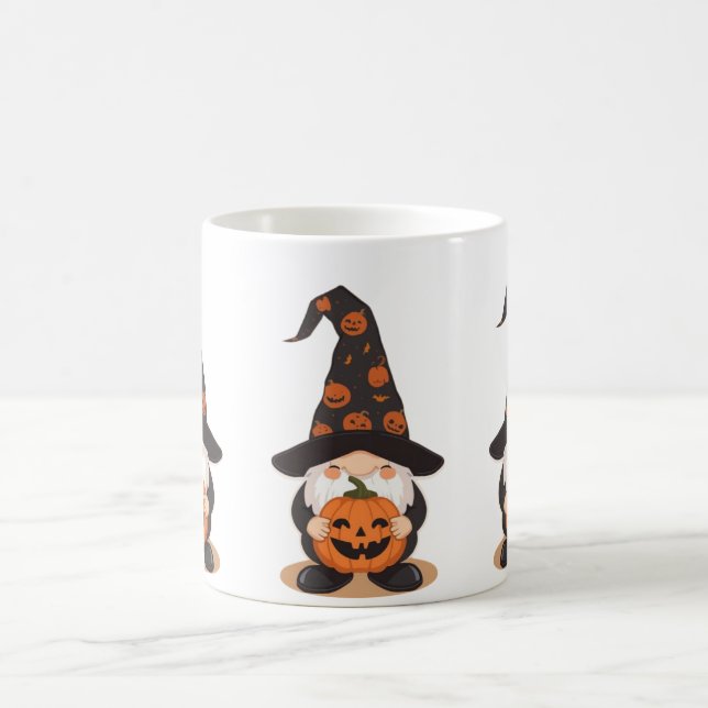 Taza De Café Halloween Gnome Mug | Cute Pumpkin Coffee Cup (Centro)