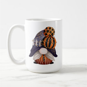 Taza De Café Halloween Gnome Purple & Naranja