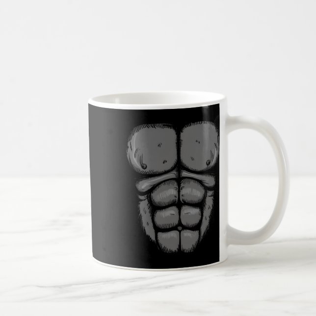 Taza De Café Halloween Gorila Belly de monos Chest Costumen B (Derecha)