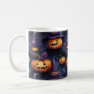 Taza De Café Halloween Gorras mágicos de calabazas