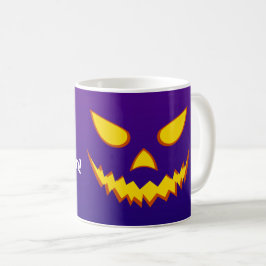 Taza De Café Halloween Grinning Face Jack o Lantern Pumpkin