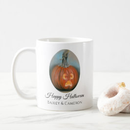 Taza De Café Halloween gritando Jack O Lantern Pumpkin Pastel