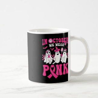 Taza De Café Halloween Groovy Usa Cáncer de Mama Rosa Guerrero