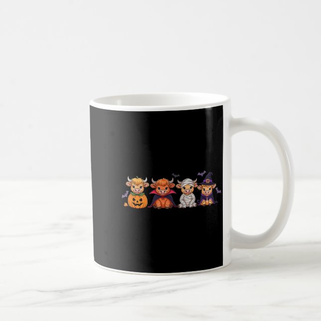 Taza De Café Halloween Highland Cow  (Derecha)