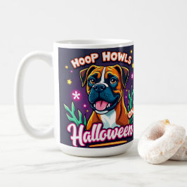 Taza De Café Halloween Hoop Howls: Pug en el modo de la bestia 