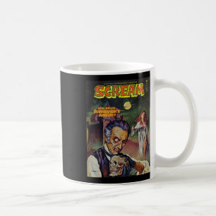 Taza De Café Halloween Horror Vintage Skull Monster Book