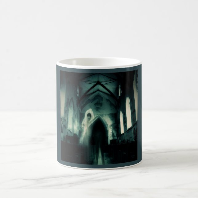 Taza De Café Halloween - Iglesia embrujada 3 (Centro)