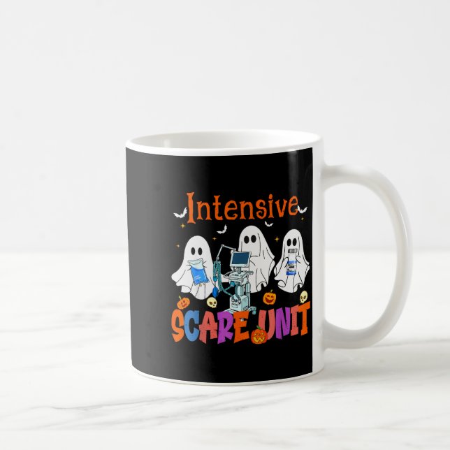 Taza De Café Halloween Intensive Care E Unit Ghost Nurse Icu Nu (Derecha)