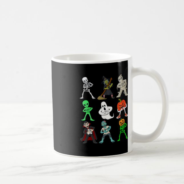 Taza De Café Halloween Keke Dancing Skeleton Y Monsters Boys (Derecha)