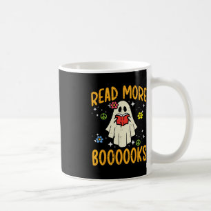 Taza De Café Halloween Leer más libros Teacher de disfraces ret