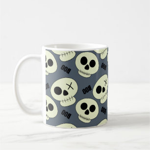 Taza De Café Halloween lindo cráneo con novio infalible spa sin