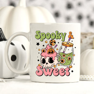 Taza De Café Halloween lindo y dulce dicho