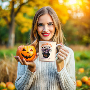 Taza De Café Halloween Magic Brew Mug - Nombre personalizado