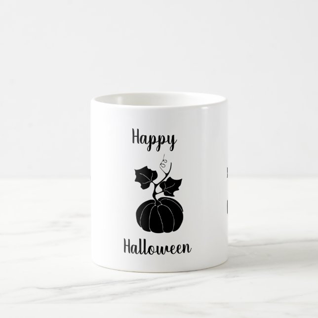 Taza De Café Halloween minimalista feliz (Centro)
