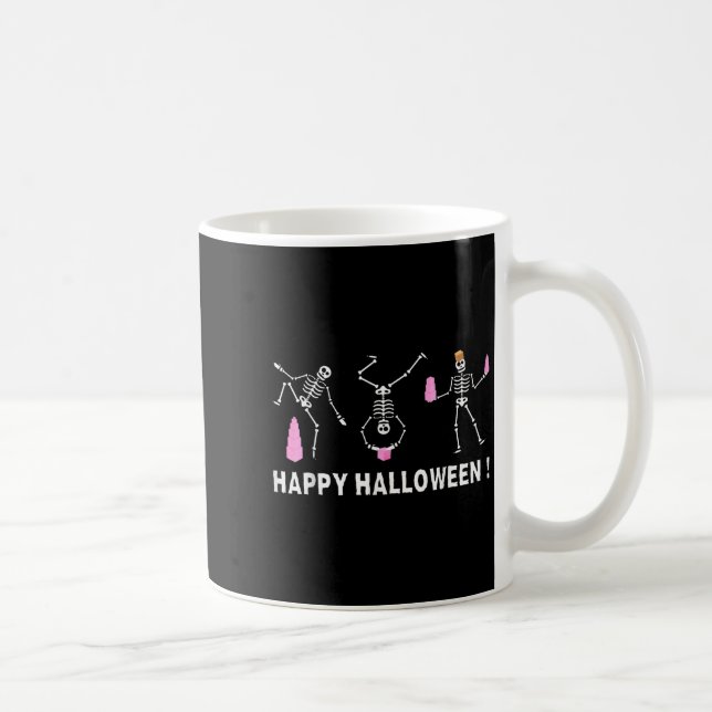 Taza De Café Halloween Montessori Teacher Skeleton Dancing Educ (Derecha)