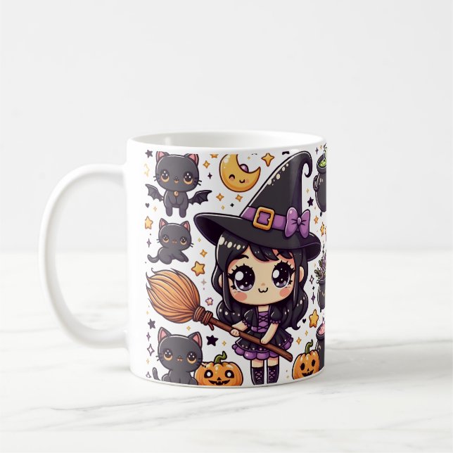 Taza De Café Halloween Mug-Anime Style (Izquierda)