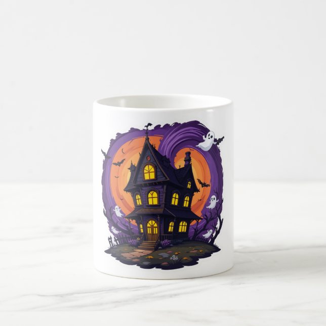 Taza De Café Halloween Mug de la casa embrujada - Mansio gótico (Centro)
