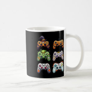 Taza De Café Halloween Mummy Zombie Gaming Controllers Vampiro