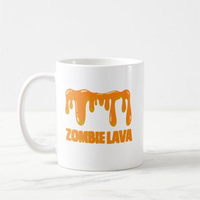 Taza De Café halloween naranja de zombie lave (Izquierda)