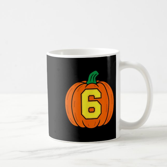Taza De Café Halloween Number 6 Pumpkin Costume  (Derecha)