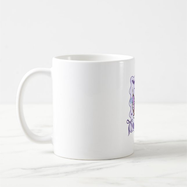 Taza De Café Halloween otoño morada Coquette enfermera de oca (Izquierda)