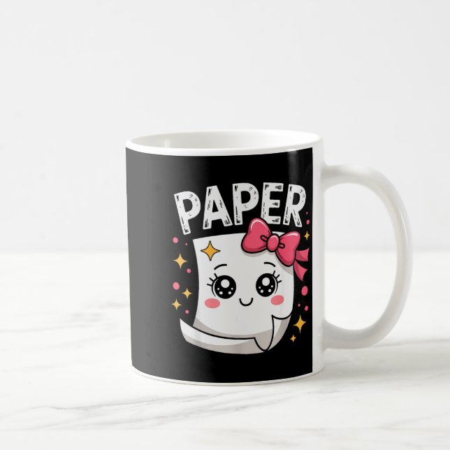 Taza De Café Halloween Paper Scissors Rock Matching Cute Paper  (Derecha)