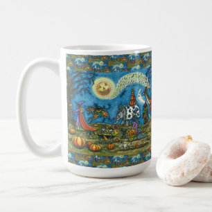 Taza De Café HALLOWEEN PARADE Witch Giraffe Bear Zebra Skellis