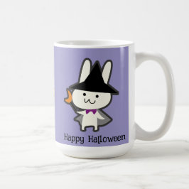 Taza De Café Halloween Personalizado Whimsical Cute Wizard Rabb