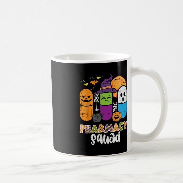 Taza De Café Halloween Pharmacy Squad PIlls Farmacéutico (Derecha)