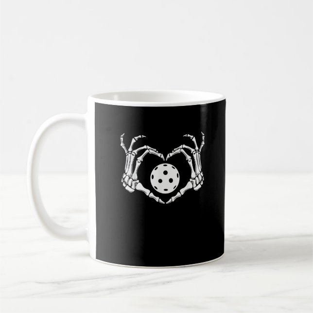 Taza De Café Halloween Pickle Skeleton Heart Hands (Izquierda)
