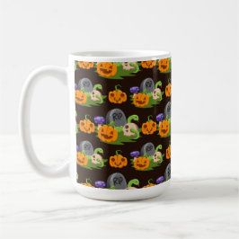 TAZA DE CAFÉ HALLOWEEN PUMPKINS GRAVE STONES HERRAMIENTAS SNAKE