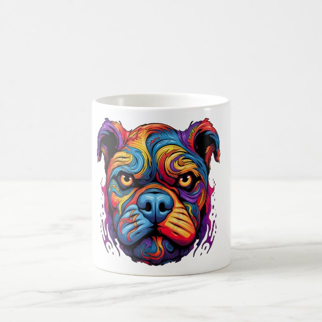 Taza De Café Halloween Pup Ilustraciones Art (Centro)