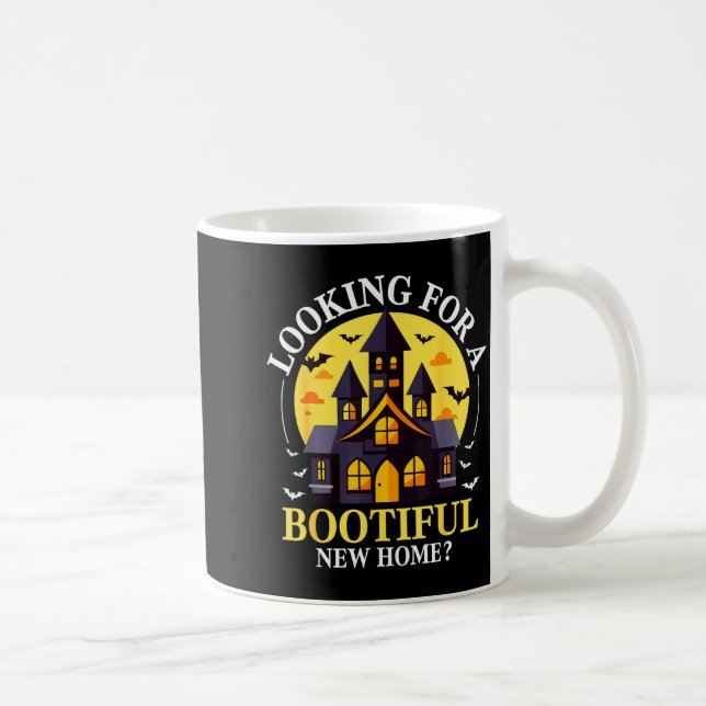 Taza De Café Halloween Real Estate Agent Funny Realtor Bootiful (Derecha)