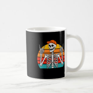 Taza De Café Halloween Rocker Skeleton Cap Guay Punk Rock Men B