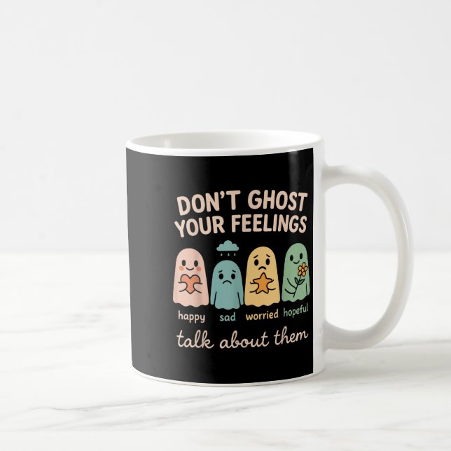 Taza De Café Halloween School Psychologist Shirt Dont Ghost You (Derecha)