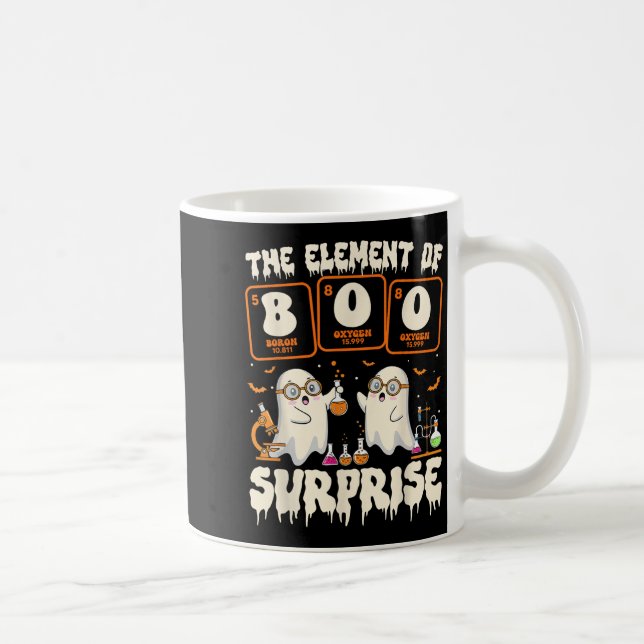 Taza De Café Halloween Science Ghost Teacher The Element Of Sur (Derecha)