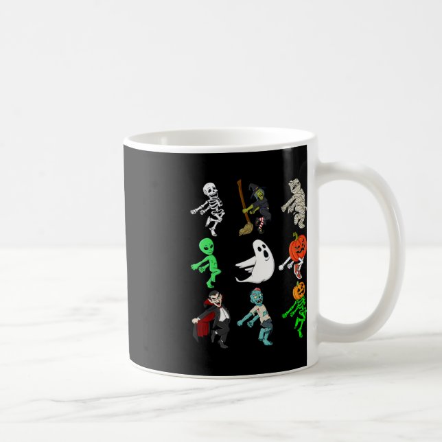 Taza De Café Halloween Shoot Dance Monsters Skeleton Boys Chica (Derecha)