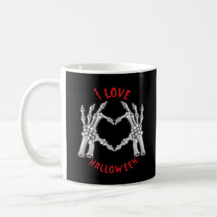 Taza De Café Halloween Skeletal Manos Manos Divertidas divertid