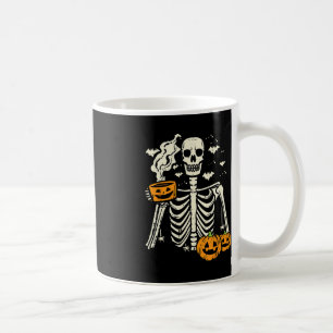 Taza De Café Halloween Skeleton Calabaza Cae café Discurso dive