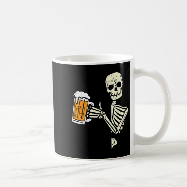 Taza De Café Halloween Skeleton Dad Funny Lazy Skull Costume Pa (Derecha)