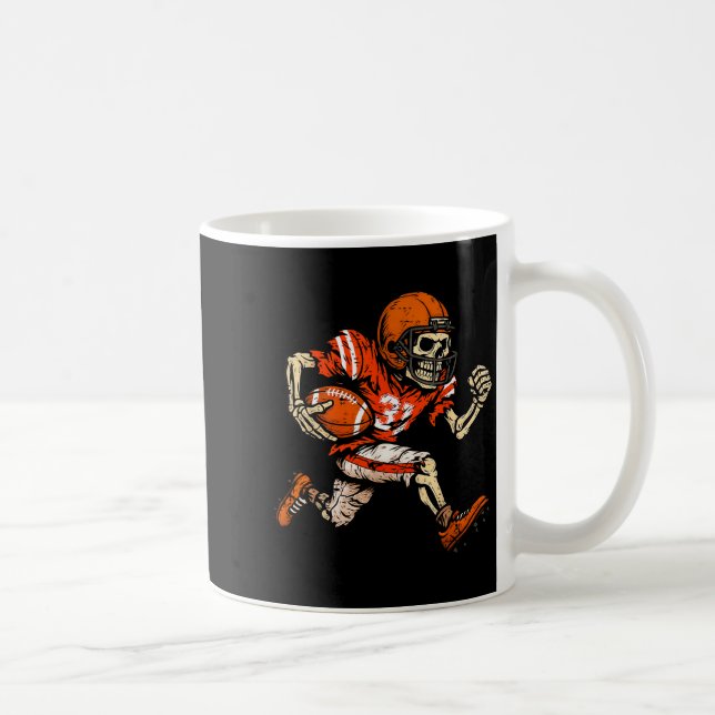 Taza De Café Halloween Skeleton Football Player Soky Season Men (Derecha)