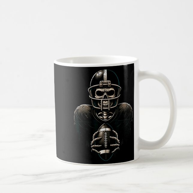 Taza De Café Halloween Skeleton Football Player Soky Srts Graph (Derecha)