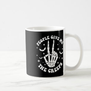 Taza De Café Halloween Skeleton Hand La Gente Me Da Los Pasos