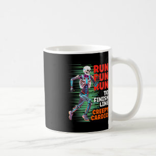 Taza De Café Halloween Skeleton Runner Creepe Cardio Jogger Spo