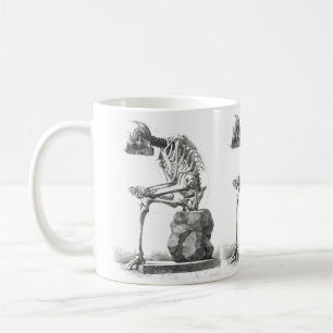 Taza De Café Halloween Skeleton Sitting Anatomy