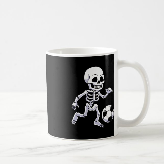 Taza De Café Halloween Skeleton Soccer Player Niños (Derecha)