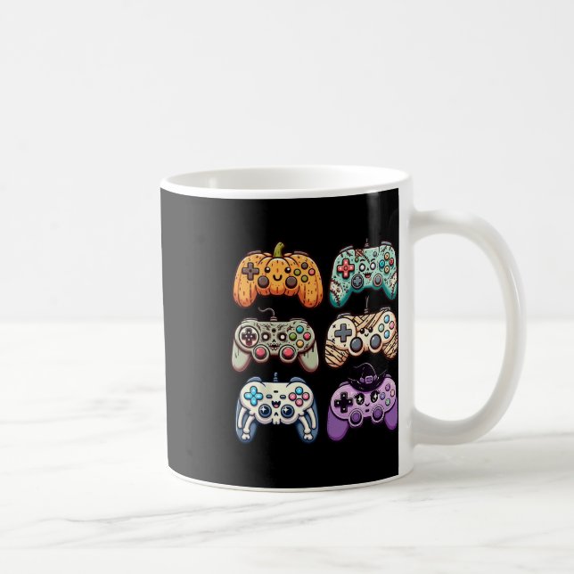 Taza De Café Halloween Skeleton Zombie Gaming Controllers Mummy (Derecha)