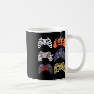 Taza De Café Halloween Skeleton Zombie Gaming Controllers Mummy